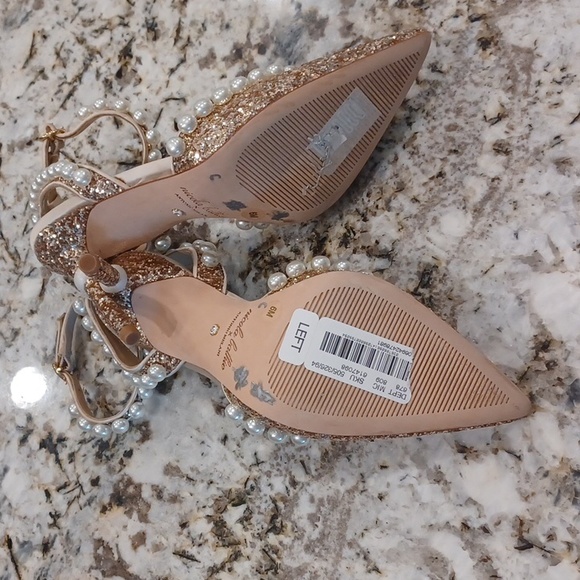 Antonio Melani x Nicola Bathie Bebe Ankle Strap Glitter Pearl Detail Multi Size - Picture 14 of 15